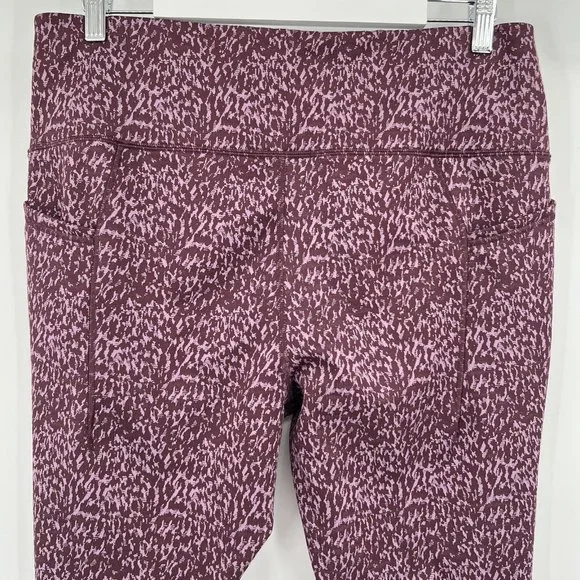 All in Motion Premium High Waisted Purple Side Pocket Active Legging sz L - Picture 2 of 3